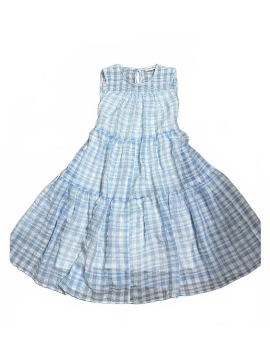 Calvin Klein Dresses & Skirts - Calvin Klein Blue White Plaid Seersucker Mini Dress Small